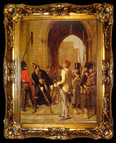 framed  unknow artist Le general Daumesnil refuse de livrer Vincennes, ta009-2